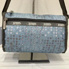 1308　 LeSportsac　レスポートサック　スターリースカイ　ワンショルダーバック　肩掛け　斜めがけ ポシェット　サコッシュ　花柄　水色系　ミニサイズ　ショルダー紐調節可能