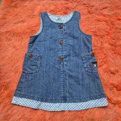 ミキハウス ミハ ダブルビー デニム ONE PIECE キッズ 90