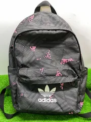 ●adidas　アディダス リュック　デイバック　ブラック×ピンク　使用感少な目　u260402_0