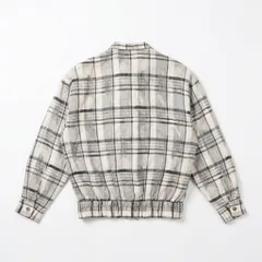 [AB-3_20260401-144544] BLACK PIA チェック柄 ジップアップジャケット M