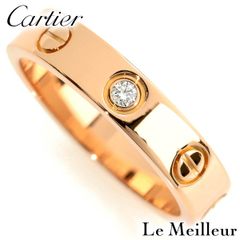 【新品仕上済】 Cartier ラブ ダイヤモンド ピンクゴールド K18PG リング 9号 レディース 返品OK