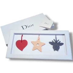 Dior ディオール バッグチャーム セット ハート 星 蜂 レザー ロゴ刻印 ノベルティ マルチカラー アクセサリー