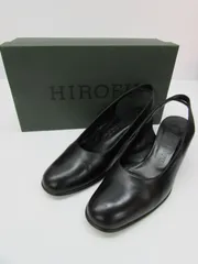 HIROFU バッグストラップ パンプス プレーントゥ 22 1/2 ブラック 黒 箱付きのサムネイル