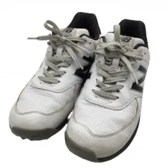 ニューバランス ゴルフシューズ 白×黒 MGS574W2 スパイクレス メンズ 27.5 ゴルフウェア New Balance