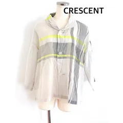 CRESCENT　クレッシェント　コットンシルクシアーシャツ　日本製　M    シルク混　カジュアル　春夏　送料込み  6465954