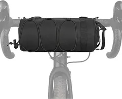 grooblue 自転車 フロントバッグ サドルバッグ ロードバイク マウンテンバイク サイクリング ショルダーストラップ付き 防水 大容量 収納 簡単取付 (ブラック, 24cmx11cm)のサムネイル