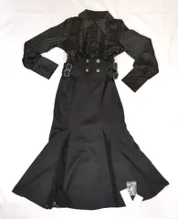 【D34419】DearMyLove ゴシック風レースフリルマーメイドレースアップロングワンピース M リィタ 地雷系 量産  夢展望