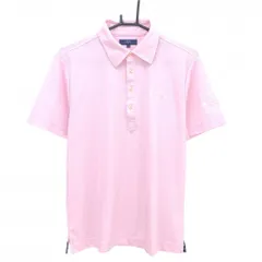 キャロウェイ 半袖ポロシャツ ライトピンク×白 ドット 胸ロゴ  メンズ L ゴルフウェア Callaway