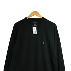 ポロ 黒 タグ付き商品 ワッフルプルオーバー