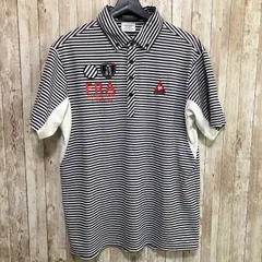 le coq sportif（ルコックスポルティフ）　ゴルフウェア　Tシャツ　白×黒ボーダー柄　Lのサムネイル