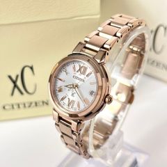 極美品】シチズン xC クロスシー サクラピンク 電波時計 ティタニア
