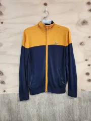 486) ラコステ カラーブロック ニット ジップアップ カーディガン