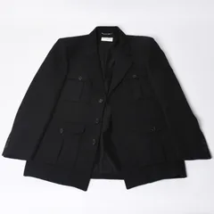 SAINT LAURENT PARIS サンローランパリ 23SS ウールテーラードジャケット 731986 サイズ52 マルチポケット ブラック 美品 中古 4b014072のサムネイル