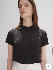 ルバ リネン ポロニット チャコール