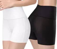 bubu o_hana(ブブ オーハナ) レギンス スパッツ 1分丈 2枚 セット インナー インナーパンツ レディース 衣装 ダンス衣装 ダンスコスチューム ヨガ ヨガウェア ヨガパンツ レディースレギンス 無地 黒 (黒 白,  M 各1枚)