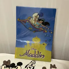 文具割引10%) Disney アラジン ポール型クリアファイル