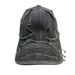 【ピアス1部欠損】 ヴェトモン VETEMENTS 24AW Fully Distressed Piercing Cap ／ユーズド加工 ／デストロイピアスキャップ UA65CA200B　8065000232280のサムネイル