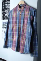 (S-M) トミーヒルフィガー シャツ チェック ブルー アメカジ-17E83