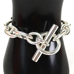 HERMES エルメス シェーヌダンクルGM 12コマ ブレスレット シルバー 管理番号：11221