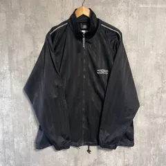 希少 アンブロ トラックジャケット L ブラック シャドーストライプ 刺繍ロゴ バックロゴ UMBRO ジャージ 上 ストリート y2k 在原みゆ紀 菅田将暉 テック 90s 00s ビンテージ スポーツMIX サッカー ゆるだぼ 匿名配送