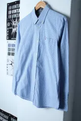 (S-M) トミーヒルフィガー シャツ チェック 연블루 アメカジ-17E8C