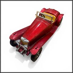 昭和レトロ ブリキ オープンカー 赤 ゼンマイ式 ミニカー ドライバー