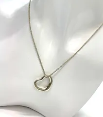 TIFFANYティファニー sv925シルバー  オープンハートネックレス 40cm　6.5g