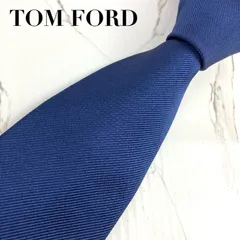 極美品　TOM FORD　トムフォード　ネクタイ　ソリッド　無地　ジャガード　ネイビー　光沢　肉厚　N1372のサムネイル