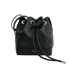 N゜21(ヌメロ ヴェントゥーノ) ショルダーバッグ - 黒 ミニバッグ/巾着型 レザー