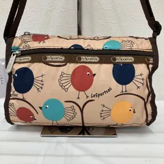1462　LeSportsac　レスポートサック　ワンショルダーバック　肩掛け　斜めがけ ポシェット　小鳥　鳥　ショルダー紐調節可能　ミニサイズ　サコッシュ