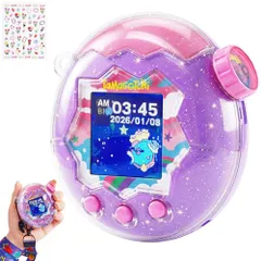 GOKEI 【新登場】 Tamagotchi Paradise ケース カバー 通信に対応 たまごっちパラダイス 保護ケース 可愛いストラップ/ステッカー/専用PET保護フィルム3枚付き ツートンカラー PC素材 CASE 専用PETフィルム 192f0f25