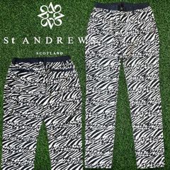 未使用】定価2.3万円St ANDREWS デジタルロゴプリント ロングパンツ