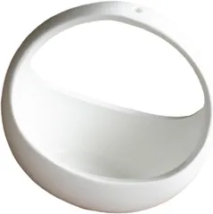 【お買い得2個セット】セラミック壁掛け花瓶 吊り鉢タイプ 6.30×3.15×6.89インチ ホワイト 多肉植物用 インテリア装飾 ホームや寮の壁面飾りに最適 a-790