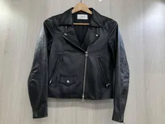 通年 STUDIOUS ステュディオス ダブルライダース  207052002 レザージャケット 羊革 ライダースジャケット Sサイズ（0） 黒