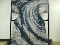 訪問着 辻ヶ花 梅 扇面 紋意匠 正絹 躾糸付き A117 - メルカリ