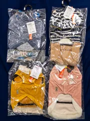 【未使用まとめ売り】愛犬のおしゃれコーデに♪ 小型犬向け PET's LOVE ペットAWウェア Lサイズ 4着　☆