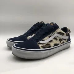 【中古】Supreme×VANS Leopard Old Skool 26cm VN0A5FCBBX9 ネイビー スニーカー シュプリーム×バンズ[17]