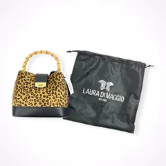 LAURA DI MAGGIO ローラ ディ マッジオ / ハラコ×レザーバンブーハンドルバッグ 未使用品 参考定価：33,000+taxのサムネイル