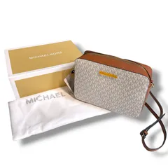 新品 未使用 タグ付き 箱付き MICHAEL KORS マイケルコース ショルダーバッグ MKロゴ シグネチャー柄 バニラ 30H5SCYS10 白 ホワイト 茶色 ブラウン レディース 通年 ゴーゴー古着マルイ北千住店 24 No.2005