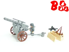 【B品】AFM WW2 ドイツ軍 軽榴弾砲 ミニフィグ+アイテムセット レゴ互換品