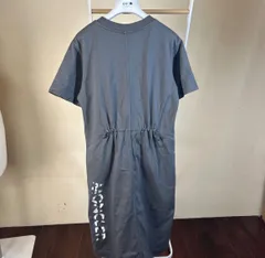 MONCLER モンクレール半袖ワンピースオリーブグレー系xs