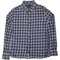 トミーヒルフィガー チェックシャツ オリーブブルー