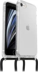 【OtterBox】全米No1ブランド 薄型 軍事規格の試験クリア iPhone SE[第3世代]用 耐衝撃 衝撃吸収 米軍MIL規格 ケース React Necklace 首掛け ストラップ Case Clear【国内正規品】 〔オッターボックス〕