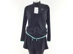 レディース水着 4点セット FILA 長袖トップス＆キュロット付 タンク フィットネス水着 Lサイズ ミント