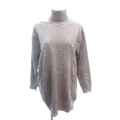 ムルーア MURUA ニット ワンピース ミニ タートルネック 肩出し 長袖 F ベージュ /AU