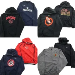 古着卸 まとめ売り ナイキ NIKE スウェット 8枚セット (メンズ S ) ハーフジップ フーディー チームロゴ ワンポイント 中古 古着 ND8220