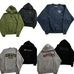 古着卸 まとめ売り チャンピオン Champion リバースウィーブ スウェット 7枚セット (メンズ XS /S ) カレッジ風 アーチロゴ 中古  ND8483