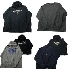古着卸 まとめ売り ナイキ NIKE スウェット 6枚セット (メンズ XL /2XL ) ハーフジップ フーディー ラグラン ワンポイント 中古古着 ND8590