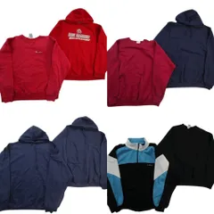 古着卸 まとめ売り オールドスウェット 8枚セット (メンズ 2XL /3XL /4XL ) チャンピオン スタンドカラー ラグラン 前V 中古 古着 ND8618
