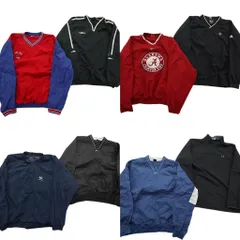 古着卸 まとめ売り スポーツブランドMIX プルオーバー ジャケット 8枚セット (メンズ XL /2XL ) アンブロ リーボック 中古 古着 ND9589